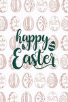 Happy Easter Notebook, Blank Write-in Journal, Dotted Lines, Wide Ruled, Medium (A5) 6 x 9 In (White)