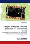 Analysis of English subtitles produced for a Taiwanese movie