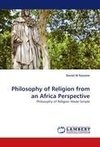 Philosophy of Religion from an Africa Perspective