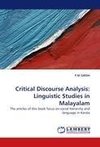 Critical Discourse Analysis: Linguistic Studies in Malayalam