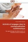Activité et langages dans la conceptualisation mathématique