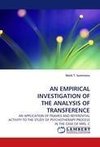 AN EMPIRICAL INVESTIGATION OF THE ANALYSIS OF TRANSFERENCE