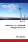 Investments in renewable energy production