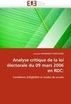 Analyse critique de la loi électorale du 09 mars 2006 en RDC: