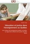 Education et justice dans l'enseignement au Québec