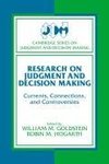 Research on Judgment and Decision Making