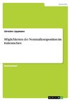 Möglichkeiten der Nominalkomposition im Italienischen