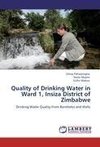 Quality of  Drinking Water in Ward 1,  Insiza District of Zimbabwe