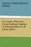 Ice Creams, Water Ices, Frozen Puddings Together with Refreshments for all Social Affairs