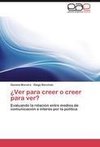 ¿Ver para creer o creer para ver?