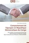 Comportement de l'épargne en République Démocratique du Congo