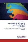 An Analysis of HRD in Secondary Schools Mauritius
