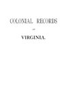 Colonial Records Fo Virginia