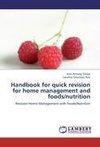 Handbook for quick revision for home management and foods/nutrition