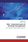 Risk - Important part of banking management