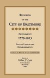 Records of the City of Baltimore (Supplement) [Maryland], 1729-1813