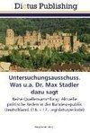 Untersuchungsausschuss. Was u.a. Dr. Max Stadler dazu sagt