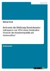 Bedeutete die Erklärung Bundeskanzler Adenauers von 1954 einen bindenden Verzicht der Bundesrepublik auf Atomwaffen?