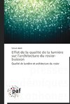 Effet de la qualité de la lumière sur l'architecture du rosier-buisson