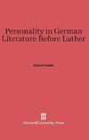 Personality in German Literature before Luther