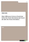 Major differences between French law before the French  Revolution and French law after the French Revolution