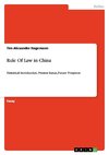 Rule Of Law in China