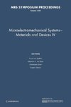 Microelectromechanical Systems - Materials and Devices IV