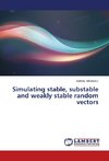 Simulating stable, substable and weakly stable random vectors