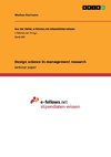Design science in management research
