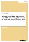 What role do Indonesian women play in household decision making? An assessment of Amartya Sen's cooperative-conflict model