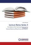 Lecture Notes Series 4
