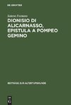 Dionisio di Alicarnasso, Epistula a Pompeo Gemino