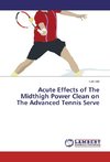 Acute Effects of The Midthigh Power Clean on The Advanced Tennis Serve