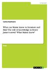 What can Maisie know in literature and film? The role of knowledge in Henry James's novel 