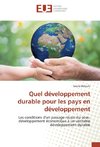 Quel développement durable pour les pays en développement