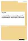 Sustainable Transportation in Europe. What Public Transport Has to Offer in the Future