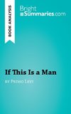 If This Is a Man by Primo Levi (Book Analysis)