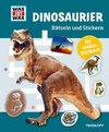 Rätseln und Stickern: Dinosaurier