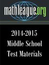 Middle School Test Materials 2014-2015
