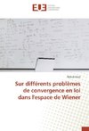 Sur différents problèmes de convergence en loi dans l'espace de Wiener