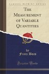 Boas, F: Measurement of Variable Quantities (Classic Reprint