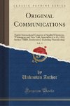 Author, U: Original Communications, Vol. 19
