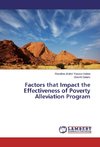 Factors that Impact the Effectiveness of Poverty Alleviation Program