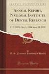 Health, U: Annual Report, National Institute of Dental Resea