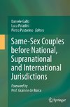 Same-Sex Couples before National, Supranational and International Jurisdictions