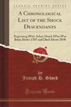 Shock, J: Chronological List of the Shock Descendants