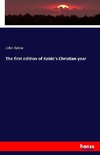The first edition of Keble's Christian year