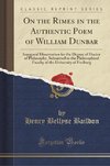 Baildon, H: On the Rimes in the Authentic Poem of William Du