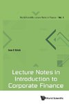 E, B:  Lecture Notes In Introduction To Corporate Finance