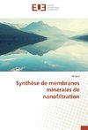 Synthèse de membranes minérales de nanofiltration